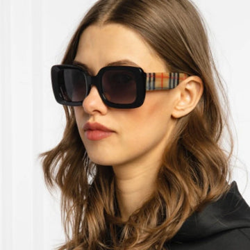 Gafas laterales con estampado estilo Burberry
