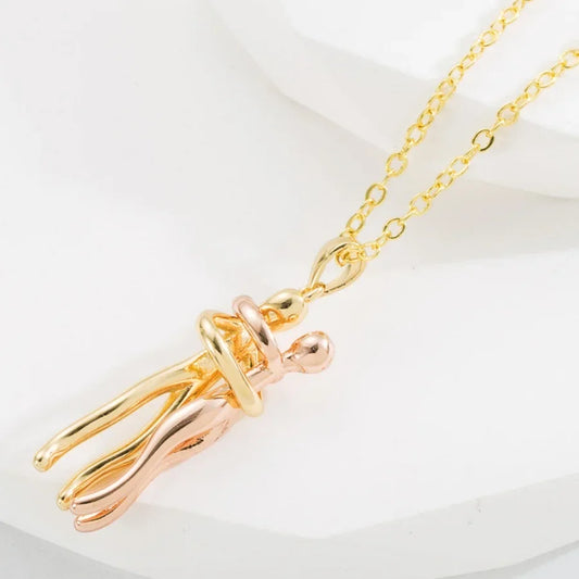 Collar romántico para parejas, colgante creativo de cobre, joyería unisex para San Valentín, joyería transfronteriza personalizada y versátil.